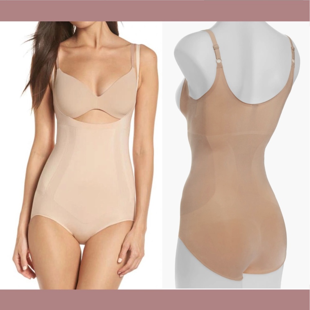 NWT $84 SPANX‎ [ Small ] Shaperwear Oncore Open-bust Bodysuit In Soft Nude